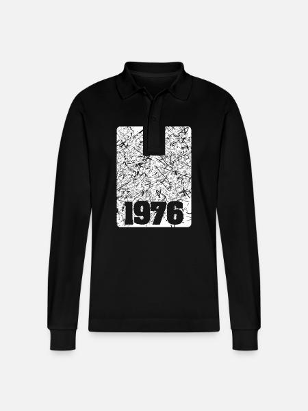 Nummer 1976 - Stanley/Stella Unisex Bio-Langarm-Poloshirt Prepster - Schwarz