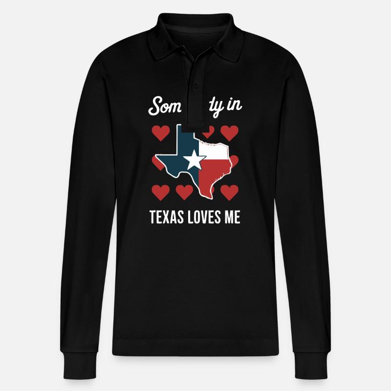 État du Texas Texans Texas - Polo à manches longues bio PREPSTER Stanley/Stella Unisexe - noir