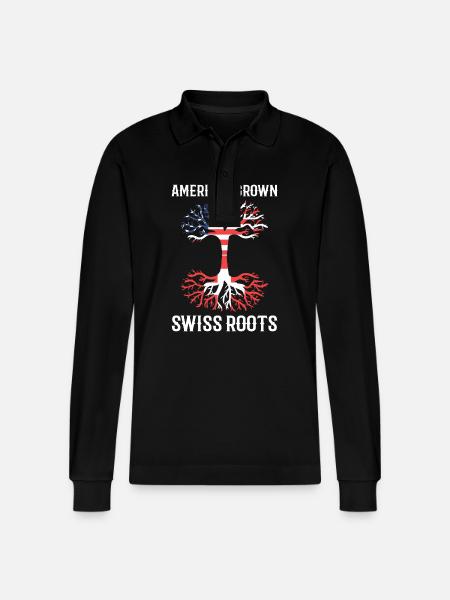 Schweiz Schweizer Schweizerdeutsch - Stanley/Stella Unisex Bio-Langarm-Poloshirt Prepster - Schwarz