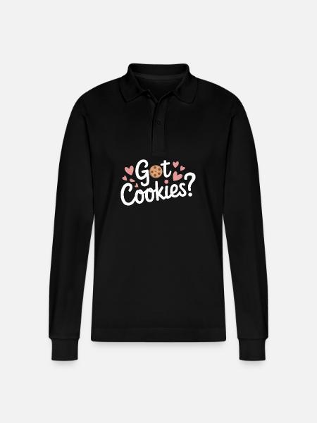 Cookies Biscuits Biscuits Biscuits Chocolat - Polo à manches longues bio PREPSTER Stanley/Stella Unisexe - noir