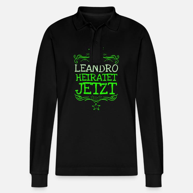 Bachelor Leandro - Stanley/Stella Unisex Bio-Langarm-Poloshirt Prepster - Schwarz