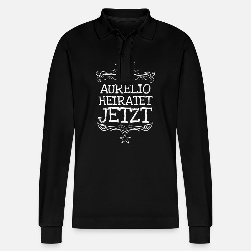 Aurelio als Bachelor - Stanley/Stella Unisex Bio-Langarm-Poloshirt Prepster - Schwarz