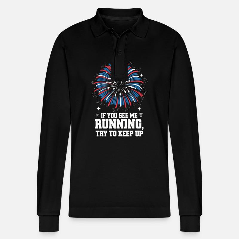 Pyrotechnics Fireworks Pyrotechnics - Stanley/Stella Organic Unisex Long-Sleeved Polo Shirt Prepster - black