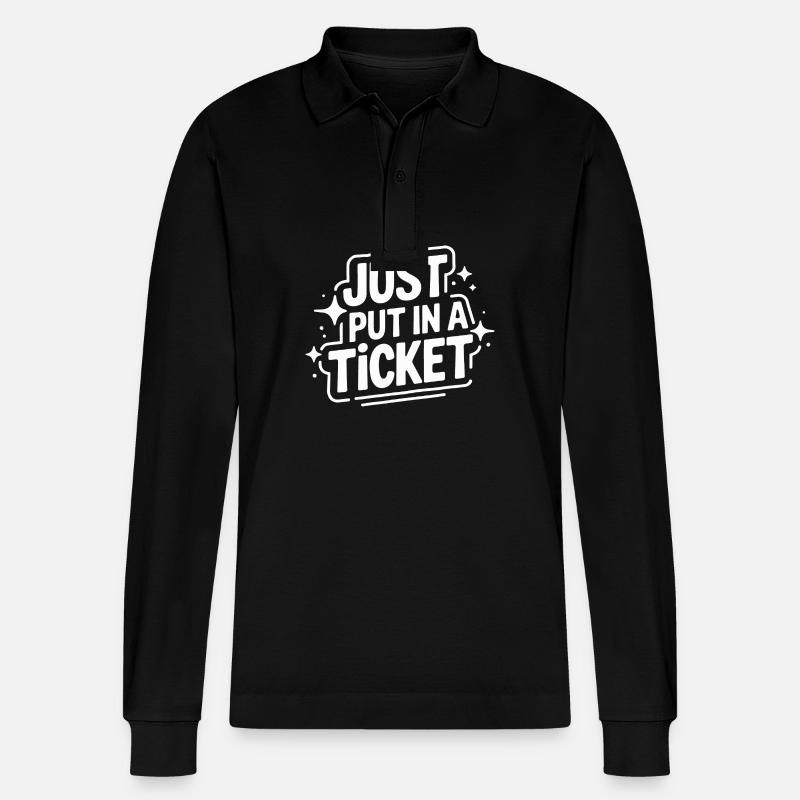 Technischer Support Computerfreak Nerd - Stanley/Stella Unisex Bio-Langarm-Poloshirt Prepster - Schwarz