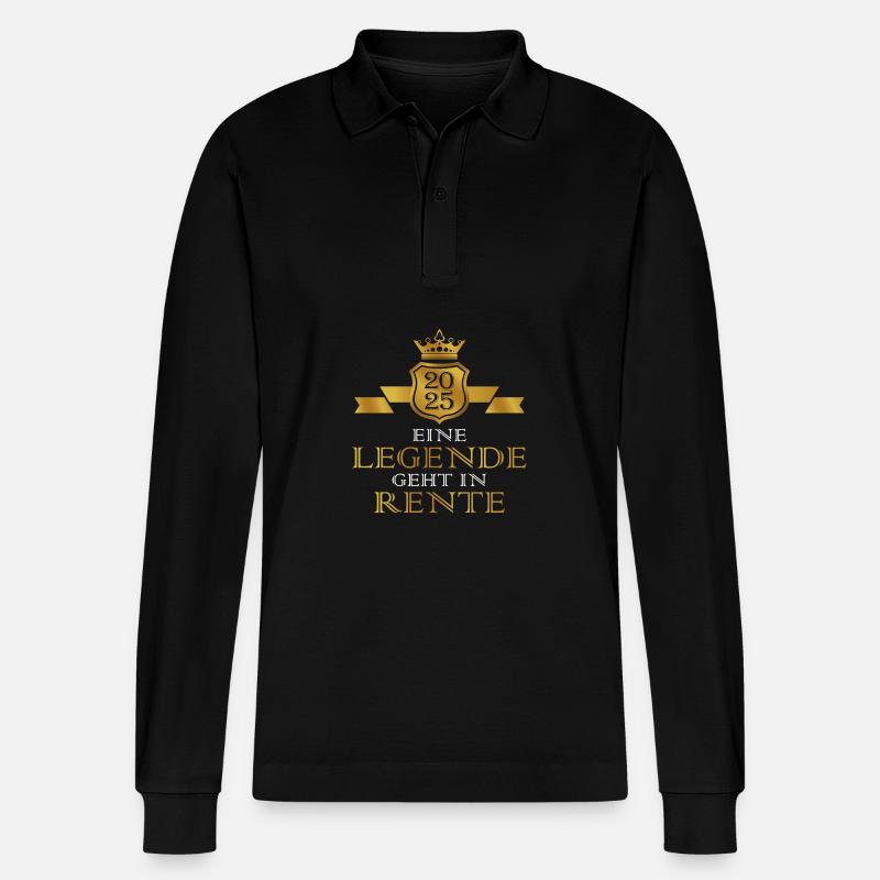 Eine Legende geht in Rente - Stanley/Stella Unisex Bio-Langarm-Poloshirt Prepster - Schwarz
