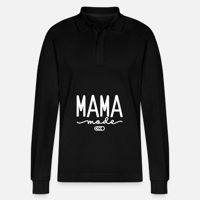 Mode Mama activé - Polo à manches longues bio PREPSTER Stanley/Stella Unisexe - noir