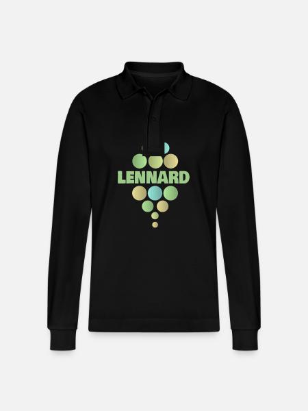 Gift for Lennard - Stanley/Stella Organic Unisex Long-Sleeved Polo Shirt Prepster - black