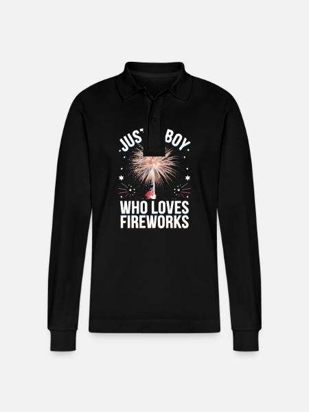 Pyrotechnics Fireworks Pyrotechnics - Stanley/Stella Organic Unisex Long-Sleeved Polo Shirt Prepster - black