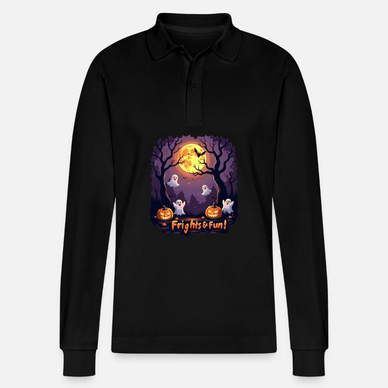 Schrecken & Spaß! Schrecken und Spaß! - Stanley/Stella Unisex Bio-Langarm-Poloshirt Prepster - Schwarz