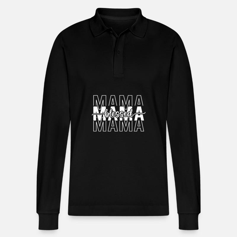 Maman - Polo à manches longues bio PREPSTER Stanley/Stella Unisexe - noir