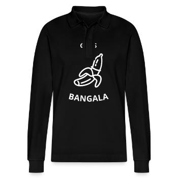 Big Bangala - Stanley/Stella Unisex Bio-Langarm-Poloshirt Prepster - Schwarz - Vorne - Anna (173cm) & Nico (186cm)