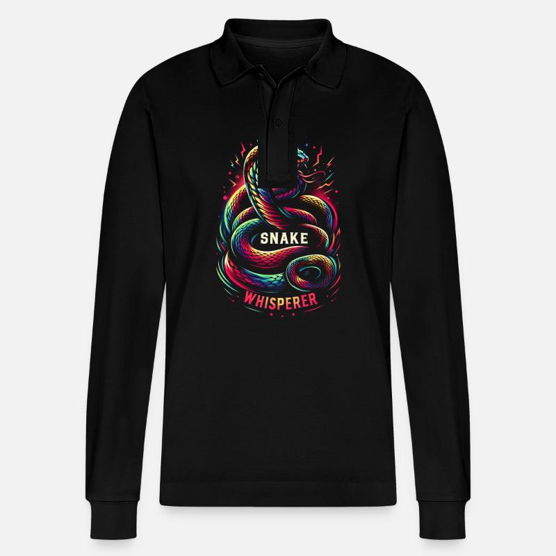 Snake Whisperer 4 - Stanley/Stella Unisex Bio-Langarm-Poloshirt Prepster - Schwarz
