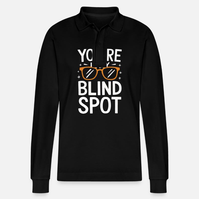 Blinde Blindheit Sehbehinderte Menschen - Stanley/Stella Unisex Bio-Langarm-Poloshirt Prepster - Schwarz