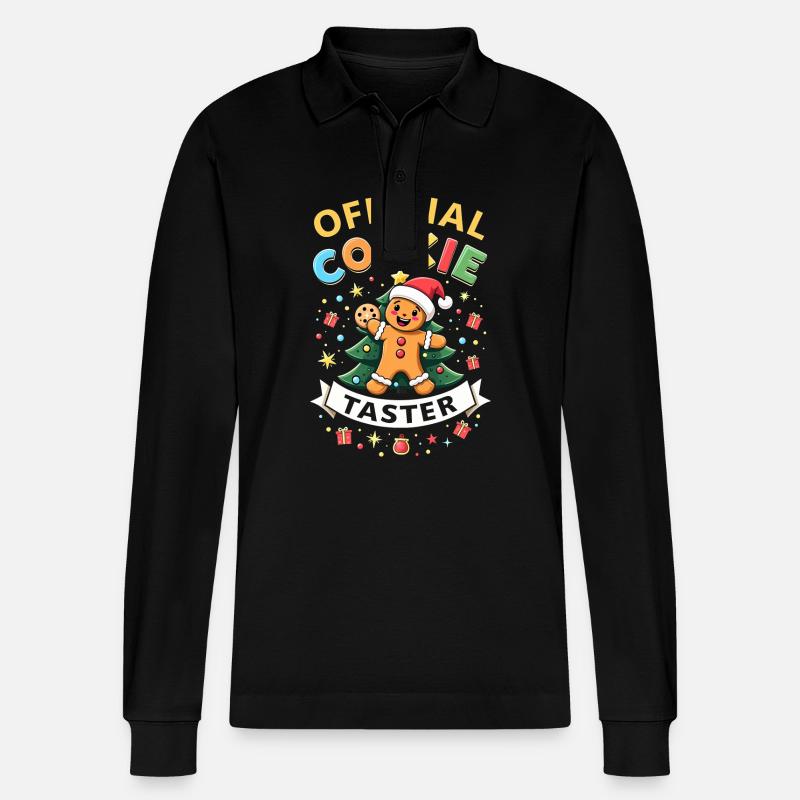 Official Cookie Taster - Stanley/Stella Unisex Bio-Langarm-Poloshirt Prepster - Schwarz