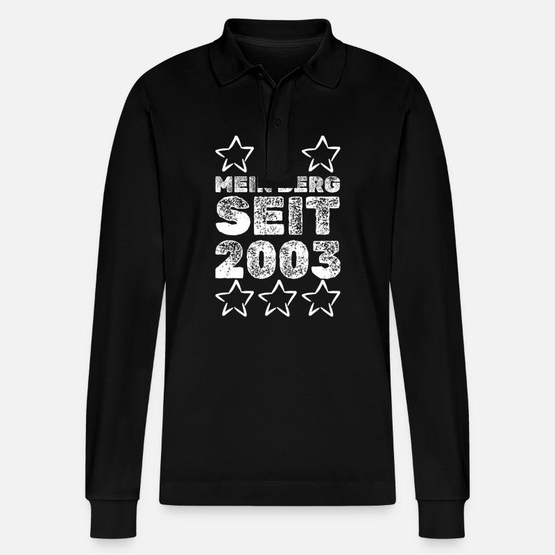 Bergen 2003 - Stanley/Stella Unisex Bio-Langarm-Poloshirt Prepster - Schwarz