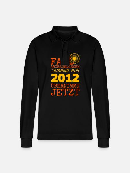 2012 - Stanley/Stella Organic Unisex Long-Sleeved Polo Shirt Prepster - black