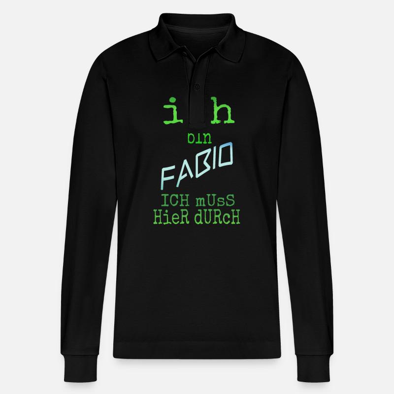 Fabio Fabio - Stanley/Stella Unisex Bio-Langarm-Poloshirt Prepster - Schwarz