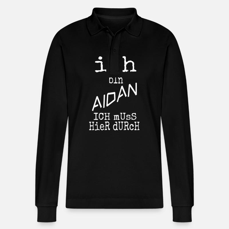 Aidan Aidan - Stanley/Stella Unisex Bio-Langarm-Poloshirt Prepster - Schwarz