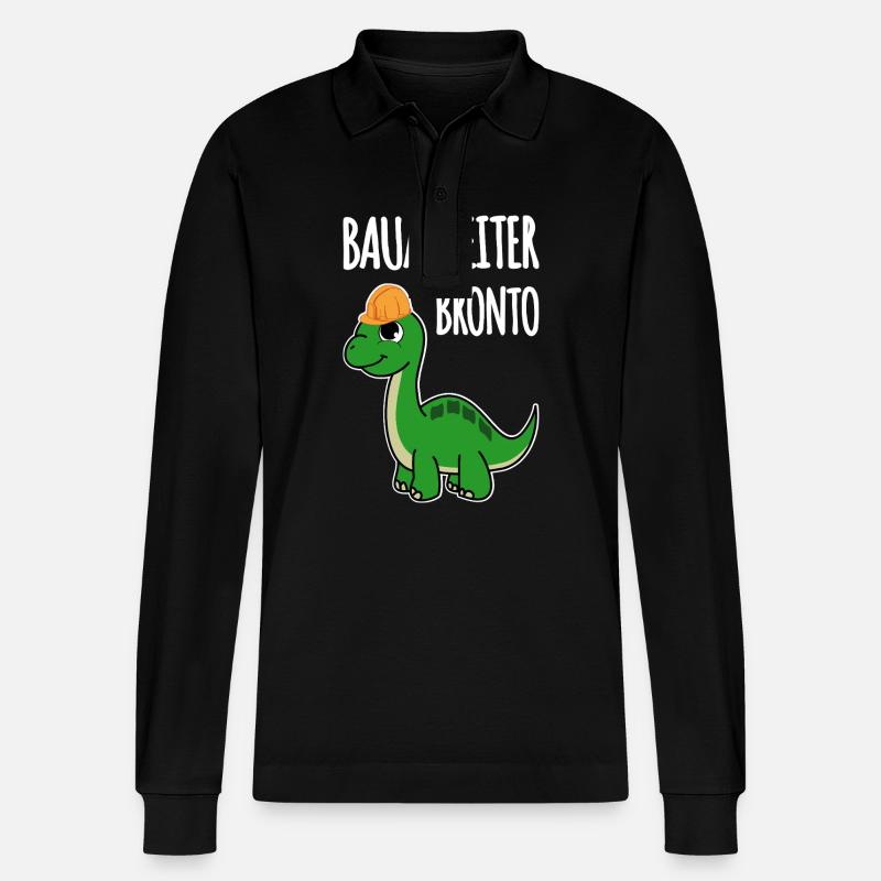 Bauarbeiter Bronto - Stanley/Stella Unisex Bio-Langarm-Poloshirt Prepster - Schwarz