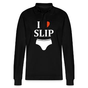 Slip - Polo à manches longues bio PREPSTER Stanley/Stella Unisexe - noir - Devant - Anna (173cm) & Nico (186cm)