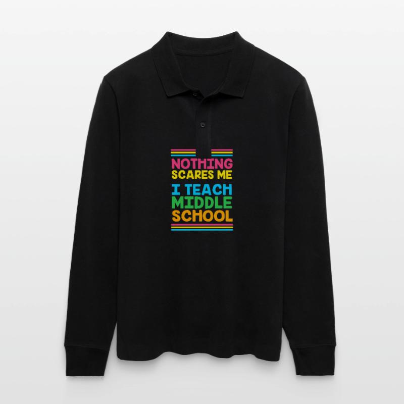 Maestros de escuela intermedia Polo de manga larga orgánico unisex Prepster de Stanley/Stella