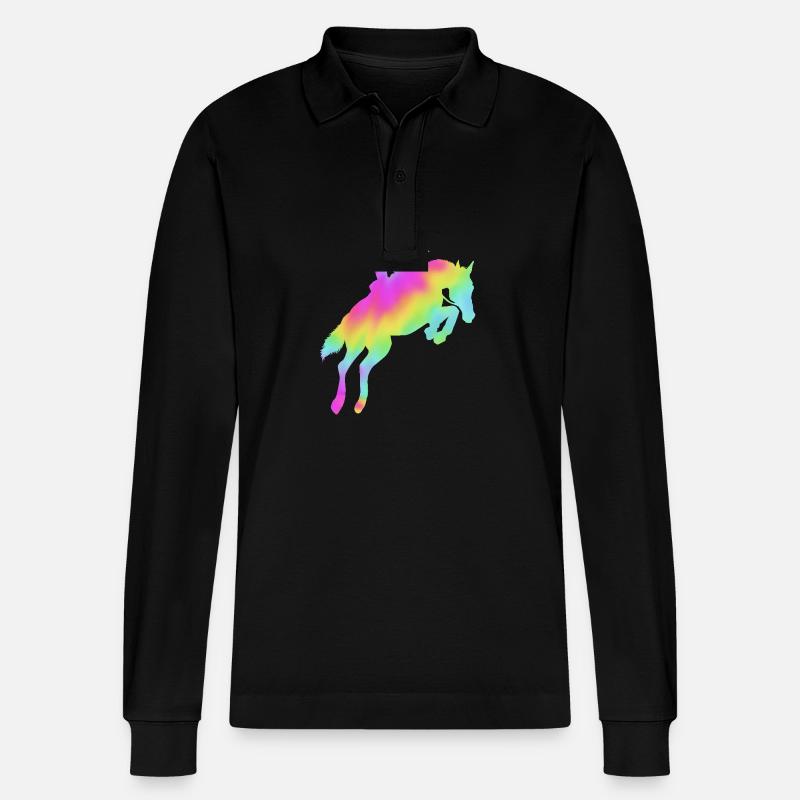 Saut d’obstacles Saut d’obstacles - Polo à manches longues bio PREPSTER Stanley/Stella Unisexe - noir