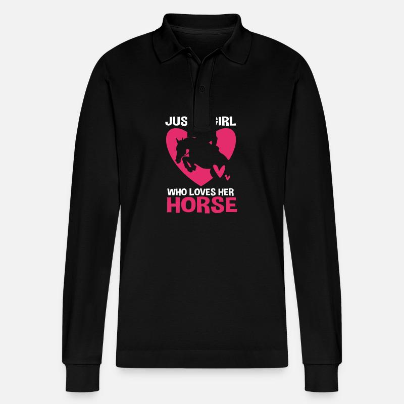 Saut d’obstacles Saut d’obstacles - Polo à manches longues bio PREPSTER Stanley/Stella Unisexe - noir