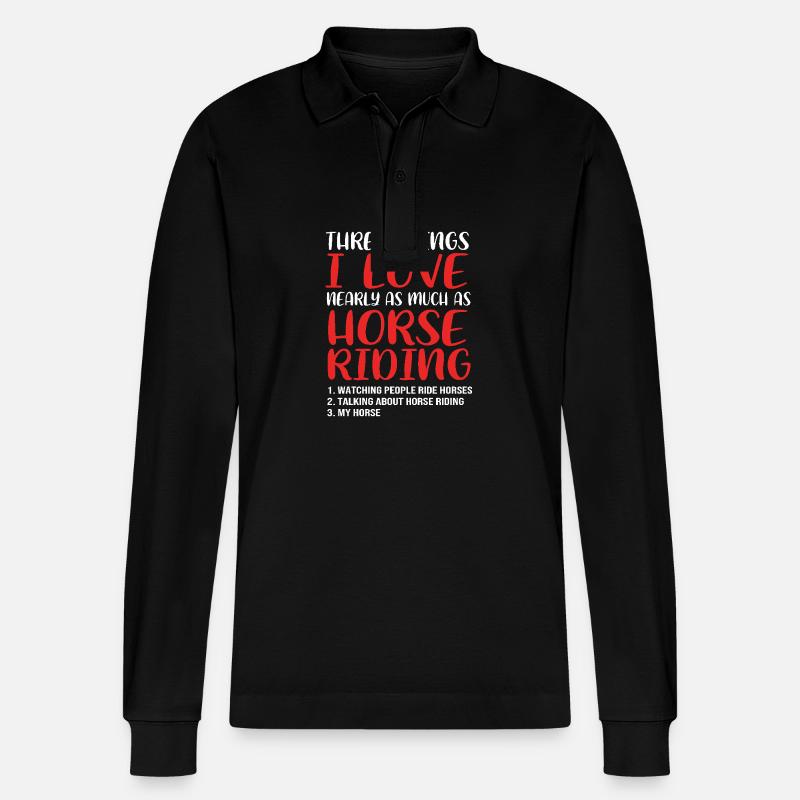 Saut d’obstacles Saut d’obstacles - Polo à manches longues bio PREPSTER Stanley/Stella Unisexe - noir