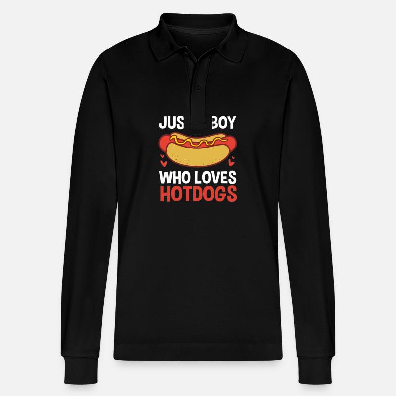 Collation hot-dog - Polo à manches longues bio PREPSTER Stanley/Stella Unisexe - noir