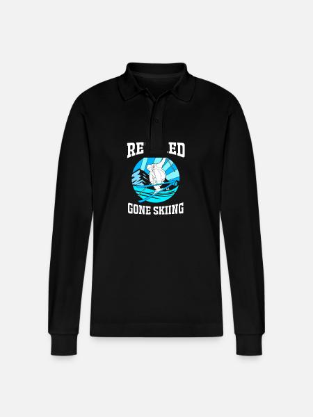 Skiferie - Stanley/Stella Prepster økologisk unisex langærmet poloshirt - sort