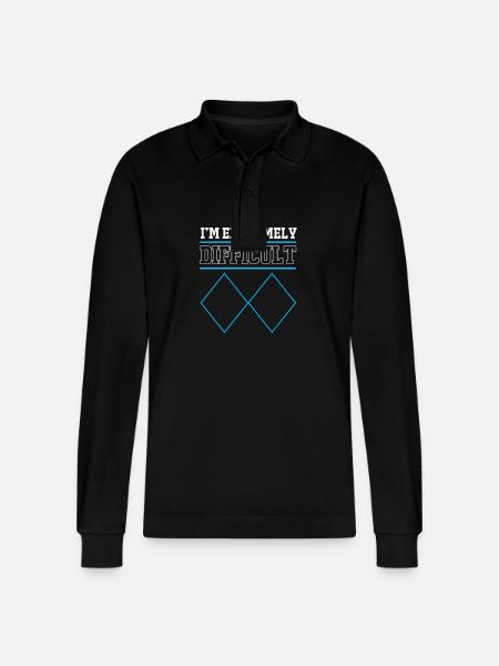 Ski Ski Holiday - Stanley/Stella Organic Unisex Long-Sleeved Polo Shirt Prepster - black