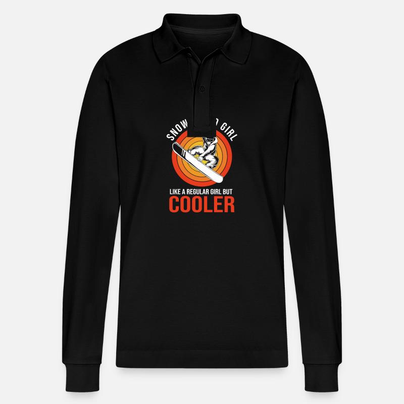 Snowboard Snowboard Vacances snowboard Snowboarders - Polo à manches longues bio PREPSTER Stanley/Stella Unisexe - noir