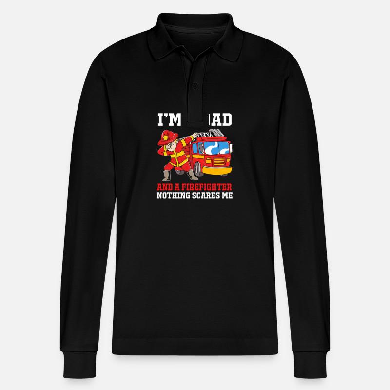 Feuerwehrmann Feuerwehr - Stanley/Stella Unisex Bio-Langarm-Poloshirt Prepster - Schwarz