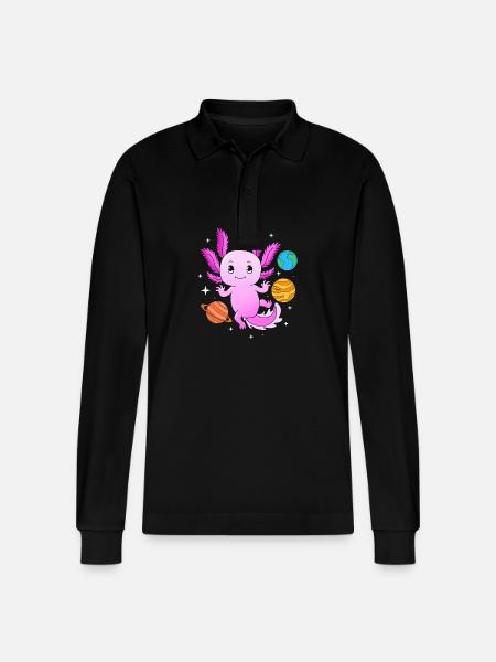 Pastel Gothic - Stanley/Stella Organic Unisex Long-Sleeved Polo Shirt Prepster - black