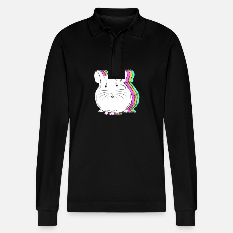 Chinchilla - Stanley/Stella Unisex Bio-Langarm-Poloshirt Prepster - Schwarz