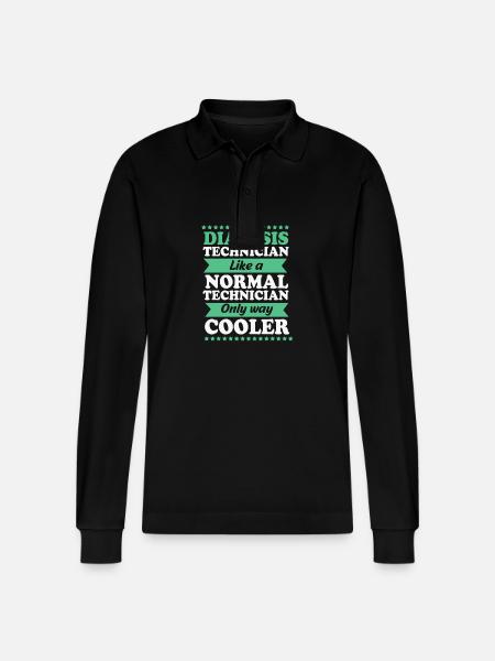 Dialysis Technician - Stanley/Stella Organic Unisex Long-Sleeved Polo Shirt Prepster - black