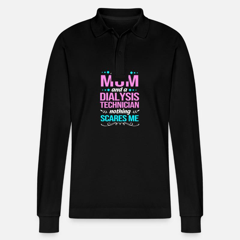 Technicien en dialyse - Polo à manches longues bio PREPSTER Stanley/Stella Unisexe - noir