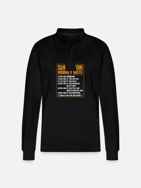 Surveyor - Stanley/Stella Organic Unisex Long-Sleeved Polo Shirt Prepster - black