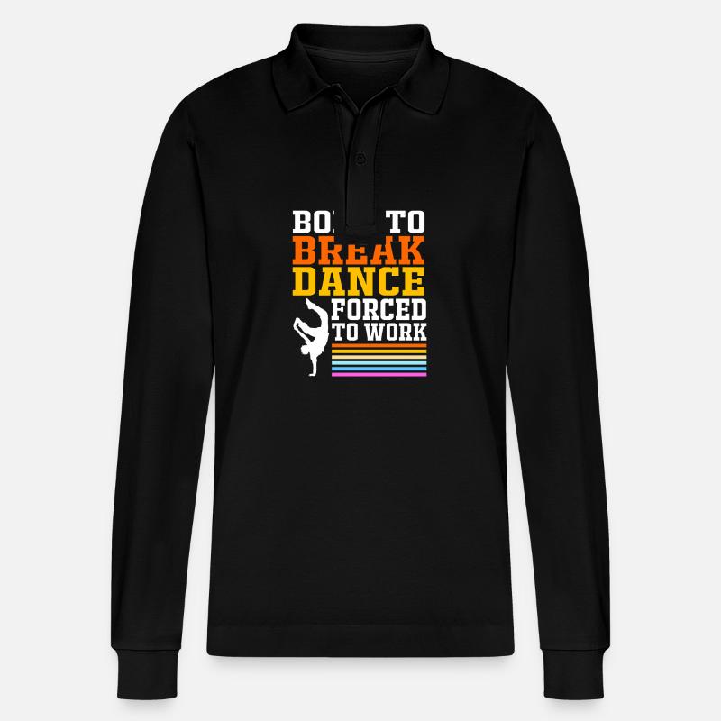 Breakdance - Stanley/Stella Unisex Bio-Langarm-Poloshirt Prepster - Schwarz