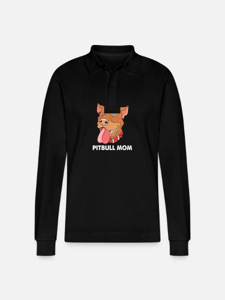 Pitbull - Stanley/Stella Organic Unisex Long-Sleeved Polo Shirt Prepster - black
