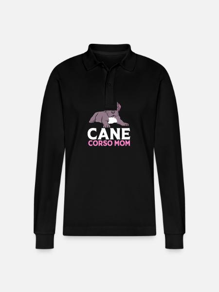 Cane Corso - Stanley/Stella Organic Unisex Long-Sleeved Polo Shirt Prepster - black