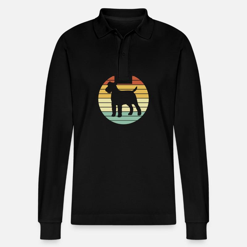Airedale Terrier - Stanley/Stella Unisex Bio-Langarm-Poloshirt Prepster - Schwarz