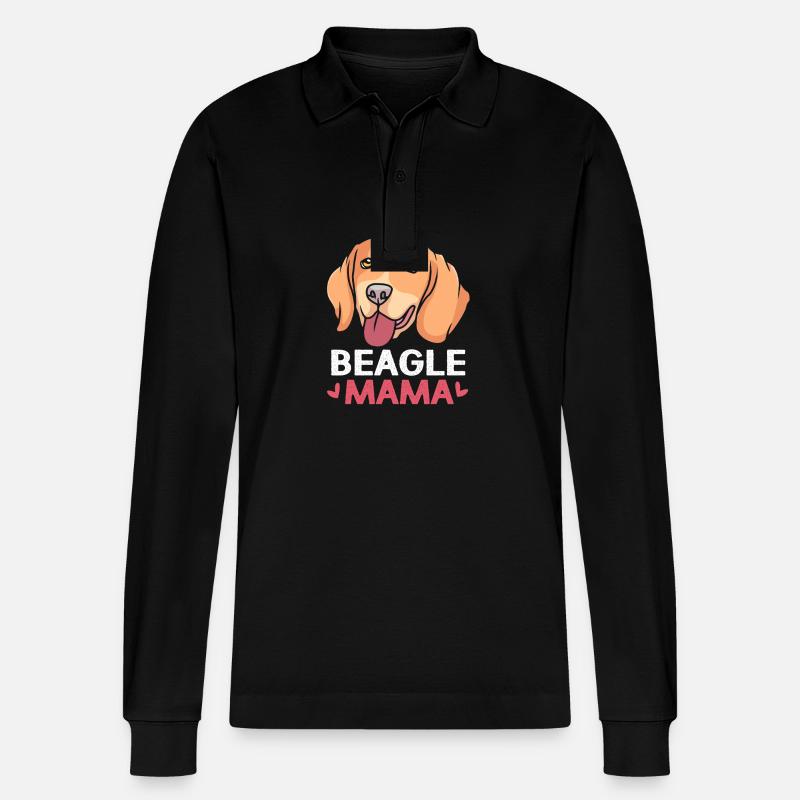 Beagle Maman Maman Chien Maman - Polo à manches longues bio PREPSTER Stanley/Stella Unisexe - noir
