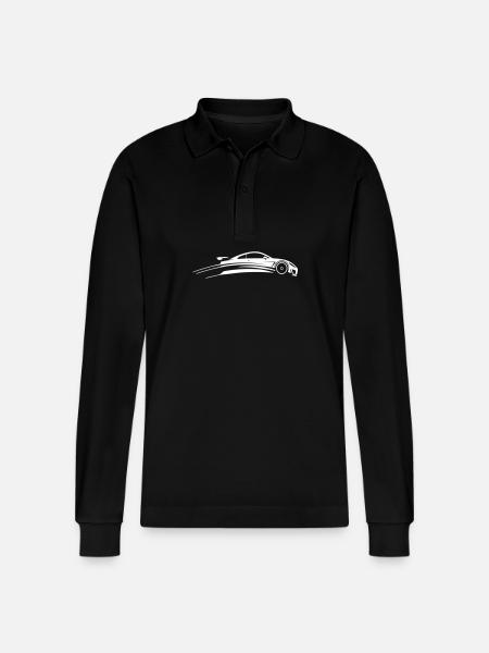Tuning Icono de coche deportivo - Polo de manga larga orgánico unisex Prepster de Stanley/Stella - negro
