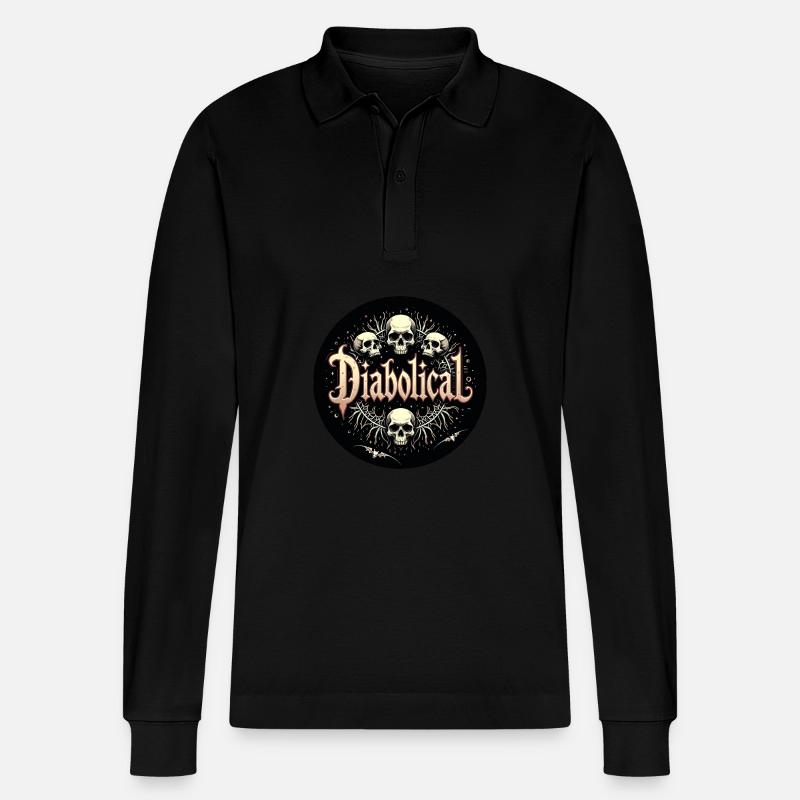 Diabolisch - Diabolico - Stanley/Stella Unisex Bio-Langarm-Poloshirt Prepster - Schwarz