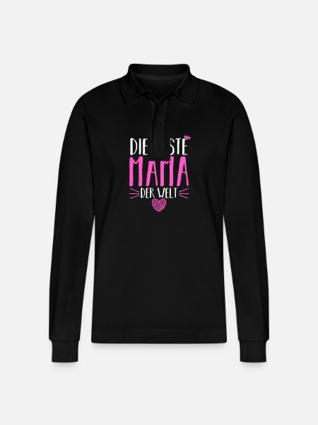 Beste Mama Der Welt - Stanley/Stella Unisex Bio-Langarm-Poloshirt Prepster - Schwarz