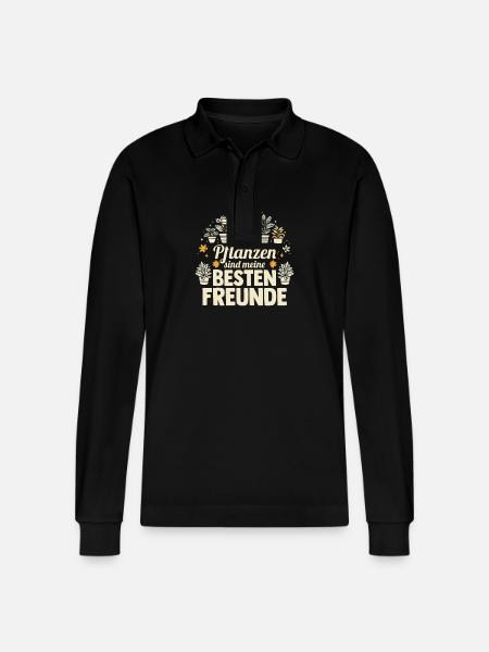 Gardener Hobby Gardener Garden - Stanley/Stella Organic Unisex Long-Sleeved Polo Shirt Prepster - black