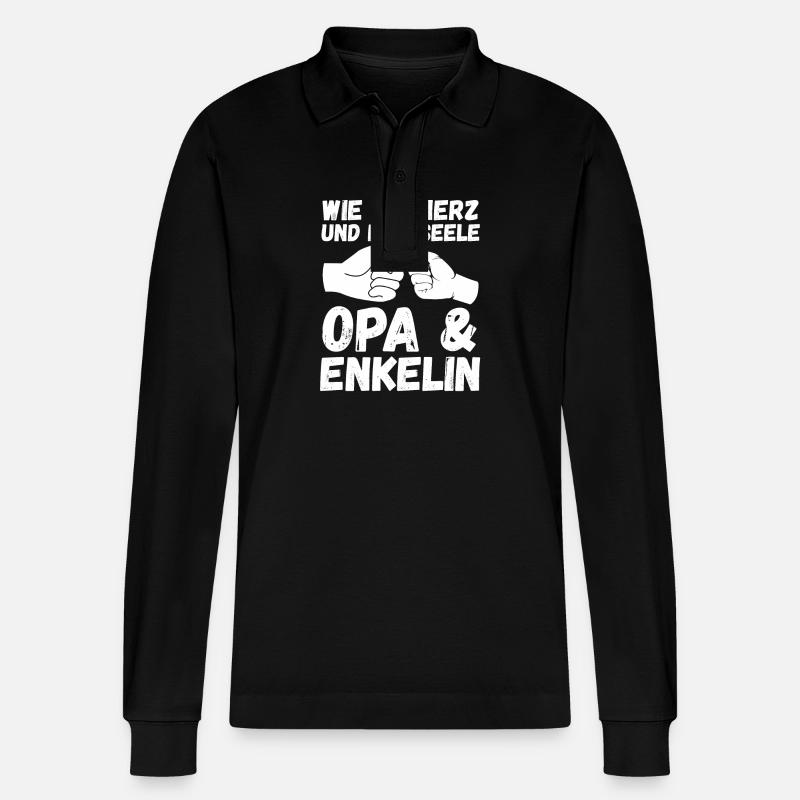 Opa Und Enkelin - Stanley/Stella Unisex Bio-Langarm-Poloshirt Prepster - Schwarz