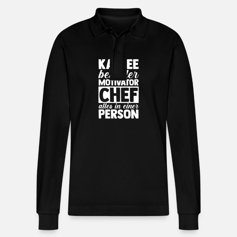 Teamleiter Chef Abschied - Stanley/Stella Unisex Bio-Langarm-Poloshirt Prepster - Schwarz