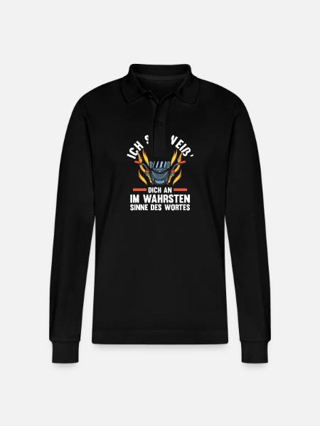 Welding Welding Workers Welder - Stanley/Stella Organic Unisex Long-Sleeved Polo Shirt Prepster - black